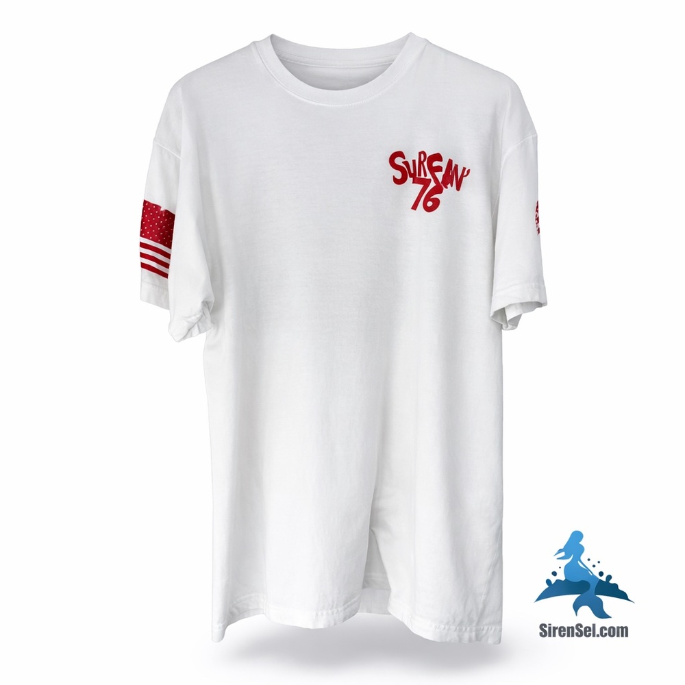 1124 Grunt Style Surfin’ 76 Limited Edition Graphic Tee – XL – White - Picture 2 of 8